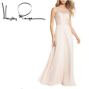 HAYLEY PAIGE Formal Lace & Chiffon Gown/Dress in Cashmere 5756